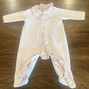 Givenchy Light Pink Ruffle-Trim Footie